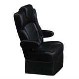 22” SUPER VIP CAPTAIN SEAT | SWIVEL BASE | BLACK LEATHER TOUCH
