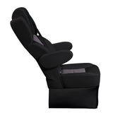 18” COMMUTER CLASS CAPTAIN SEAT | PEDESTAL BASE | PALAZZO GREY CLOTH