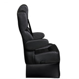 18” VIP DIAMOND CLASS CAPTAIN SEAT | PEDESTAL BASE | BLACK LEATHER TOUCH