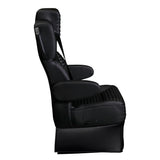 20” BLACK LABEL CAPTAIN SEAT | PEDESTAL BASE | BLACK LEATHER TOUCH