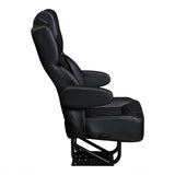20” VIP DIAMOND CLASS CAPTAIN SEAT | PEDESTAL BASE | BLACK LEATHER TOUCH