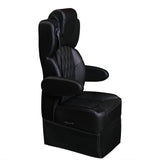 20” VIP DIAMOND CLASS CAPTAIN SEAT | PEDESTAL BASE | BLACK LEATHER TOUCH
