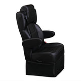 20” VIP CLASS CAPTAIN SEAT | PEDESTAL BASE | BLACK LEATHER TOUCH