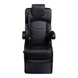 20” VIP CLASS CAPTAIN SEAT | PEDESTAL BASE | BLACK LEATHER TOUCH