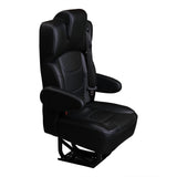 22” SUPER VIP CLASS CAPTAIN SEAT | PEDESTAL BASE | BLACK LEATHER TOUCH