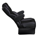 22” SUPER VIP CLASS CAPTAIN SEAT | PEDESTAL BASE | BLACK LEATHER TOUCH