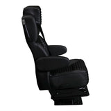 20” BLACK LABEL CAPTAIN SEAT | SWIVEL BASE | BLACK LEATHER TOUCH