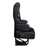 18” VIP DIAMOND CLASS CAPTAIN SEAT | PEDESTAL BASE | BLACK LEATHER TOUCH