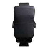 20” BLACK LABEL CAPTAIN SEAT | SWIVEL BASE | BLACK LEATHER TOUCH