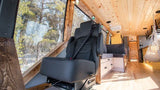 20” BLACK LABEL CAPTAIN SEAT | SWIVEL BASE | BLACK LEATHER TOUCH