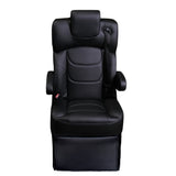22” SUPER VIP CAPTAIN SEAT | SWIVEL BASE | BLACK LEATHER TOUCH