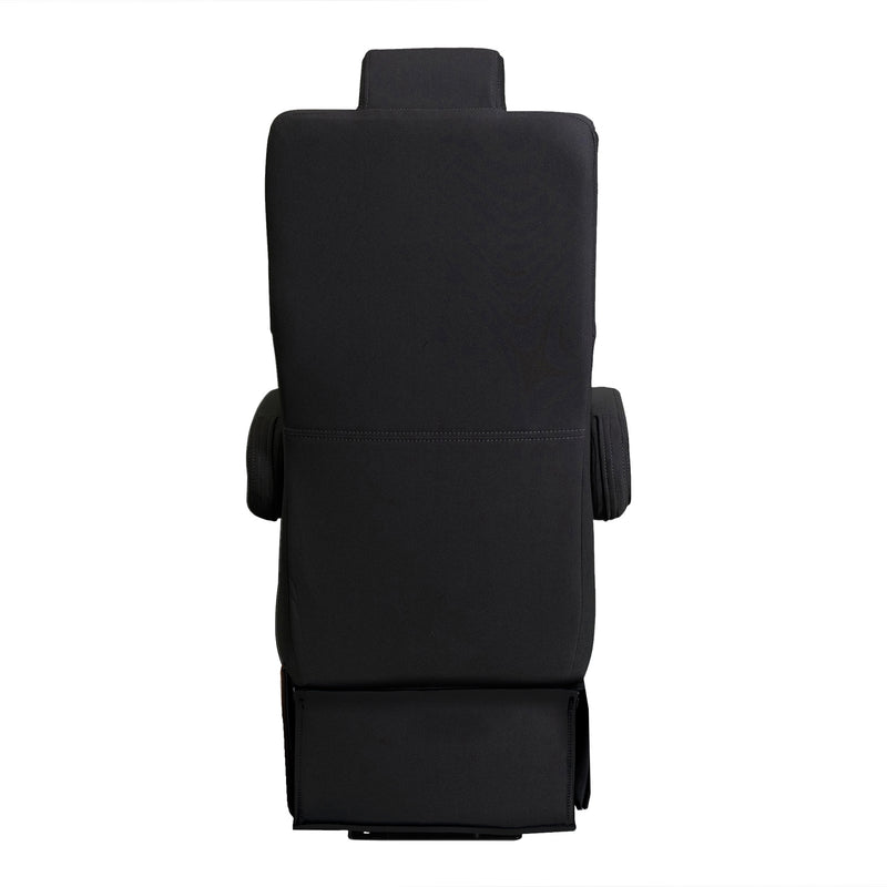 18” COMMUTER CLASS CAPTAIN SEAT | PEDESTAL BASE | PALAZZO GREY CLOTH