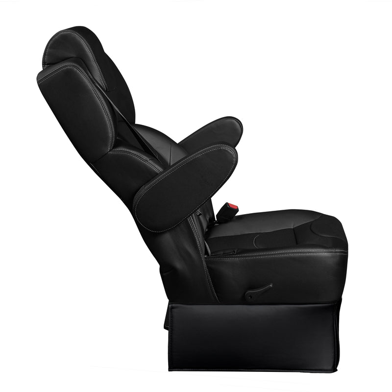 18” VIP CLASS CAPTAIN SEAT | PEDESTAL BASE | BLACK LEATHER TOUCH
