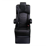 18” VIP CAPTAIN SEAT | SWIVEL BASE | BLACK LEATHER TOUCH