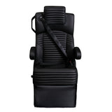 20” BLACK LABEL CAPTAIN SEAT | PEDESTAL BASE | BLACK LEATHER TOUCH