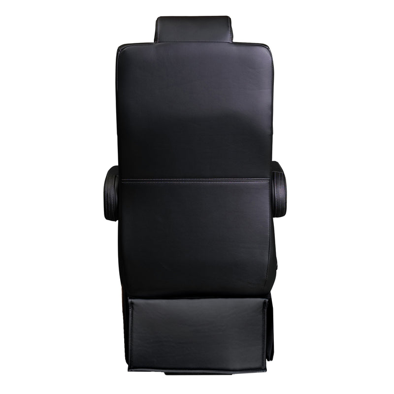 20” VIP DIAMOND CLASS CAPTAIN SEAT | PEDESTAL BASE | BLACK LEATHER TOUCH
