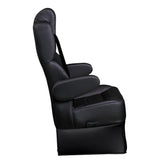 20” VIP CLASS CAPTAIN SEAT | PEDESTAL BASE | BLACK LEATHER TOUCH