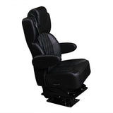 18” VIP DIAMOND CAPTAIN SEAT | SWIVEL BASE | BLACK LEATHER TOUCH