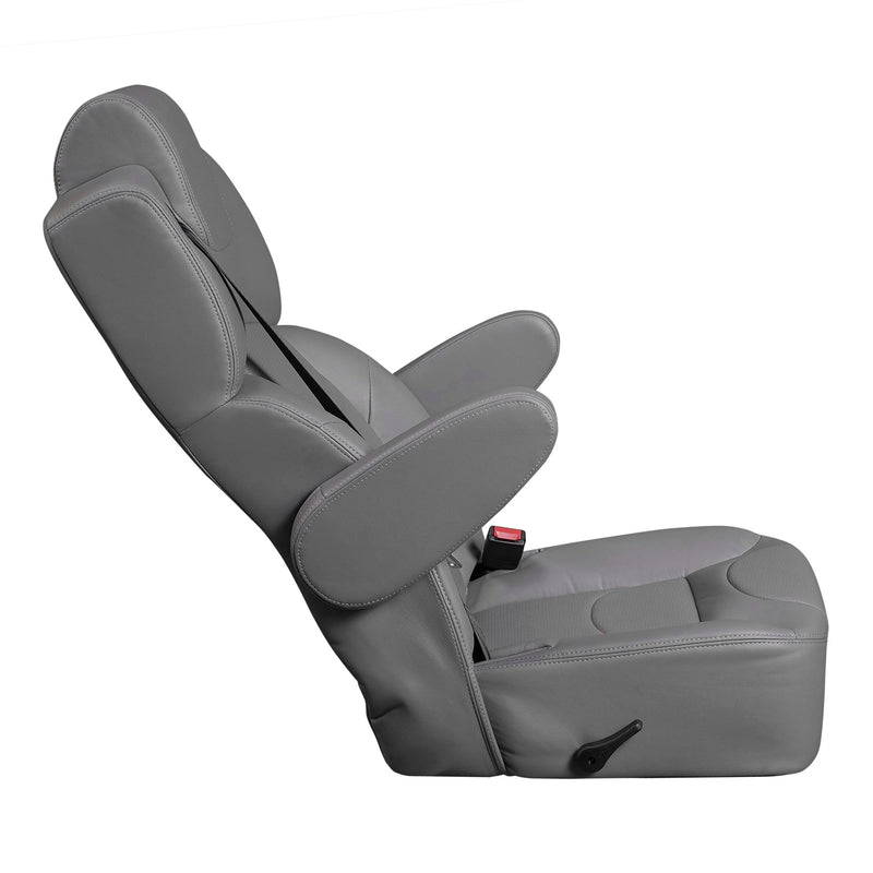 18” VIP CAPTAIN SEAT | GREY LEATHER TOUCH