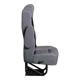 18” VIP CLASS CAPTAIN SEAT | PEDESTAL BASE | GREY LEATHER TOUCH