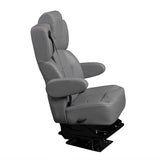 18” VIP CAPTAIN SEAT | SWIVEL BASE | GREY LEATHER TOUCH