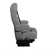 18” VIP CAPTAIN SEAT | SWIVEL BASE | GREY LEATHER TOUCH