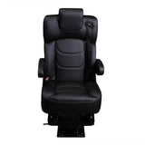 22” SUPER VIP CAPTAIN SEAT | SWIVEL BASE | BLACK LEATHER TOUCH