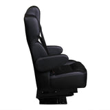 22” SUPER VIP CAPTAIN SEAT | SWIVEL BASE | BLACK LEATHER TOUCH