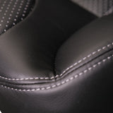 18” VIP DIAMOND CAPTAIN SEAT | SWIVEL BASE | BLACK LEATHER TOUCH