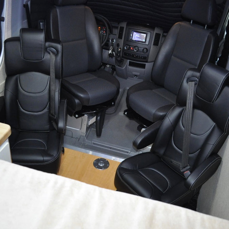 20” VIP CAPTAIN SEAT | SWIVEL BASE | BLACK LEATHER TOUCH